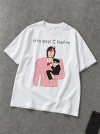 Srry Guys I Had To – White Tee – flat-lay | Dandadan