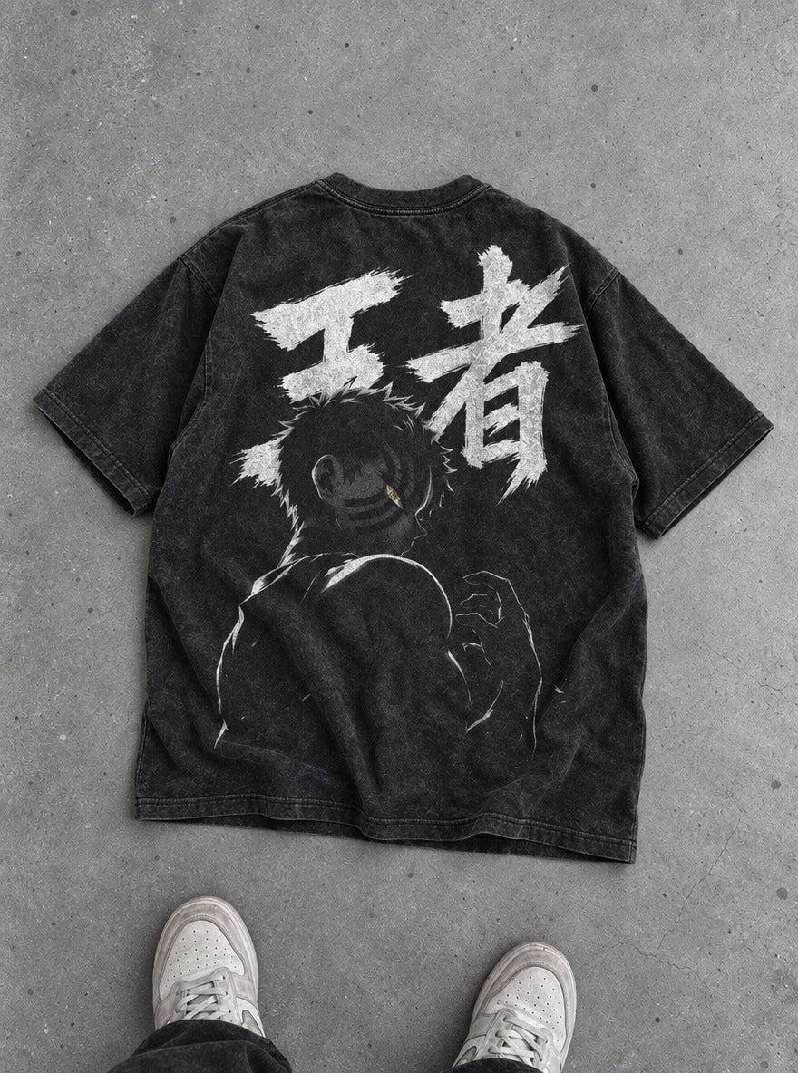Akaza King – Black T-Shirt – flat-lay | Demon Slayer