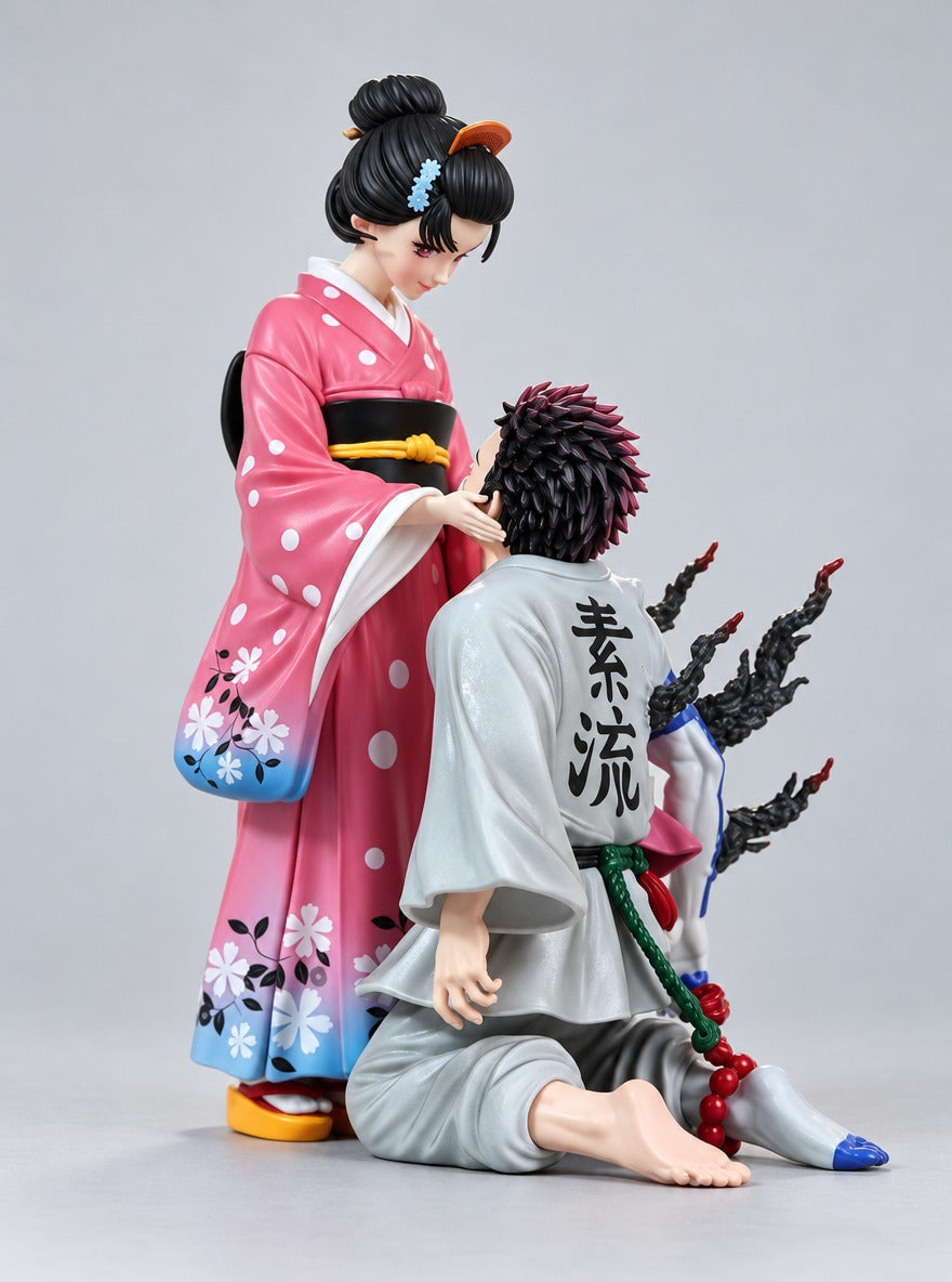 Akaza & Koyuki Figure – back right view | Demon Slayer