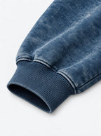 Blue Faded Hoodie – All designs – cuff close up | Demon Slayer