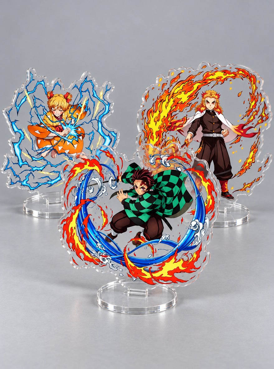 Breathing Style Acrylic Stand – All designs – three designs | Demon Slayer
