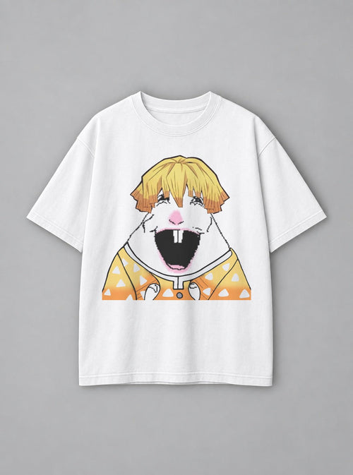 Bucktooth Zenitsu – White Tee – mockup | Demon Slayer