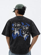 Tengen's Mice – Black T-Shirt – model shot | Demon Slayer