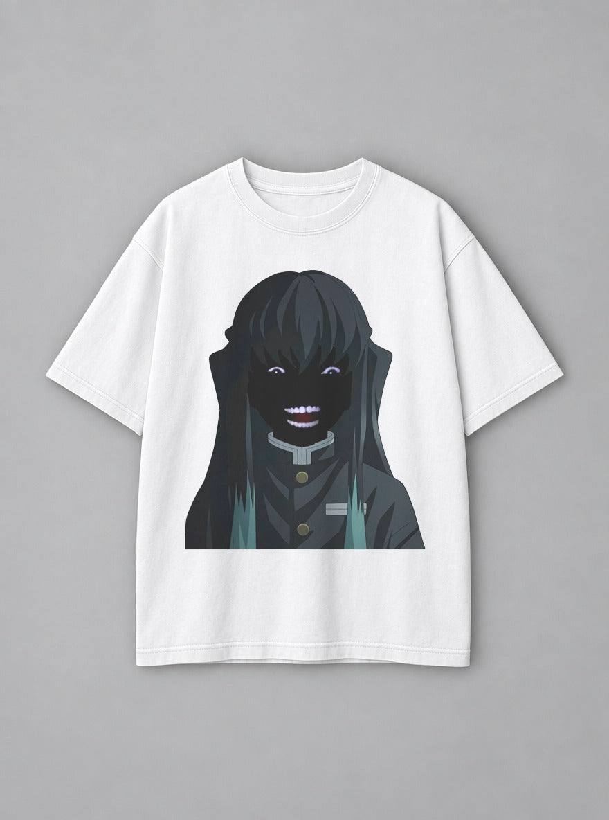 Dark Mode Muichiro – White Tee – mockup | Demon Slayer