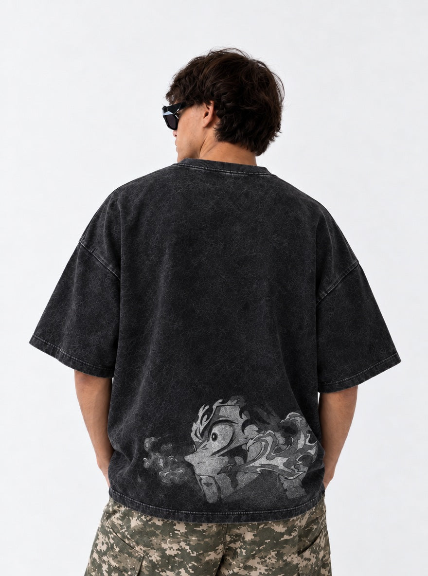 Smoke Fade – Black T-Shirt – model shot | Demon Slayer