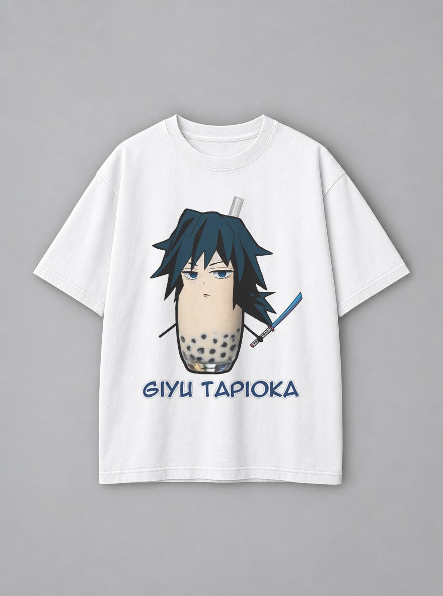 Giyu Tapioka – White Tee – mockup | Demon Slayer