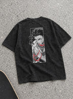 Gyomei Beads – Black T-Shirt – flat-lay | Demon Slayer