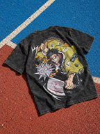 Gyomei Flail – Black T-Shirt – flat-lay | Demon Slayer