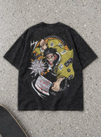 Gyomei Flail – Black T-Shirt – flat-lay | Demon Slayer