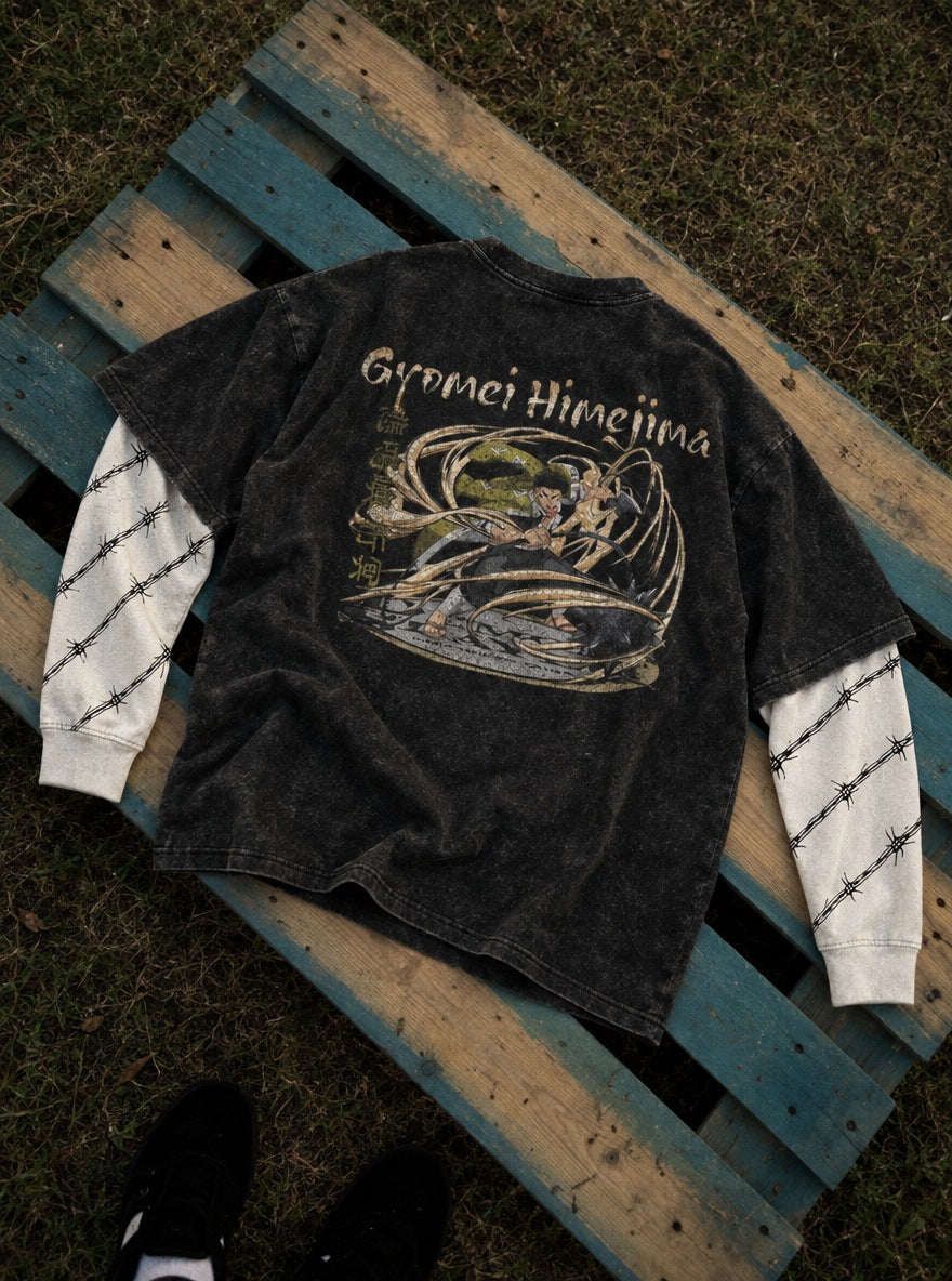 Gyomei Himejima – Double Sleeves – flat-lay | Demon Slayer
