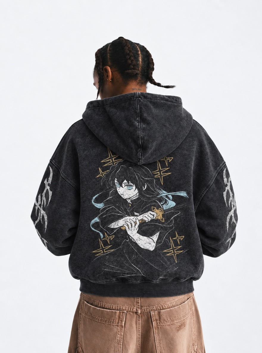 Muichiro Blade – Hoodie – model shot | Demon Slayer