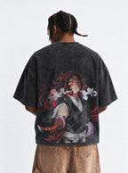 Kokushibo Smoke – Black T-Shirt – model shot | Demon Slayer