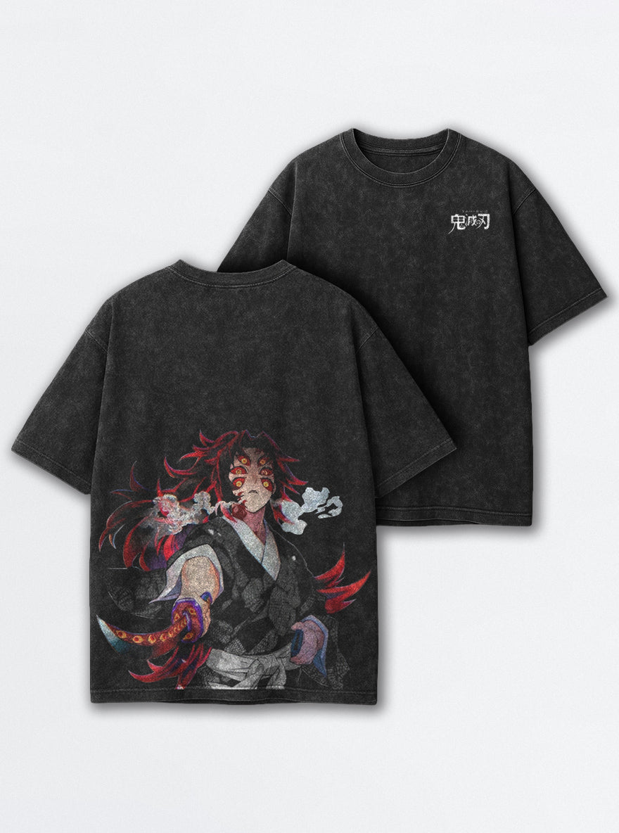 Kokushibo Smoke – Black T-Shirt – mockup | Demon Slayer