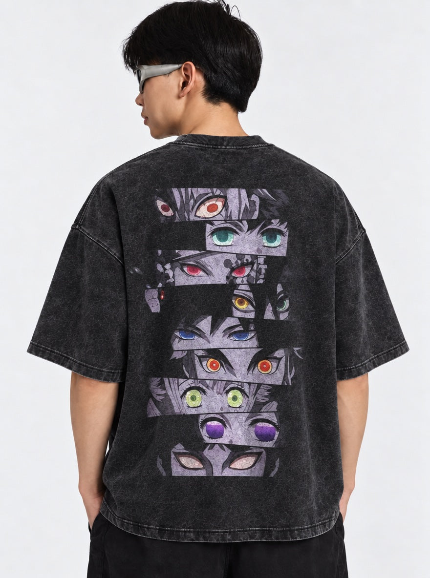 Hashira Eyes – Black T-Shirt – model shot | Demon Slayer