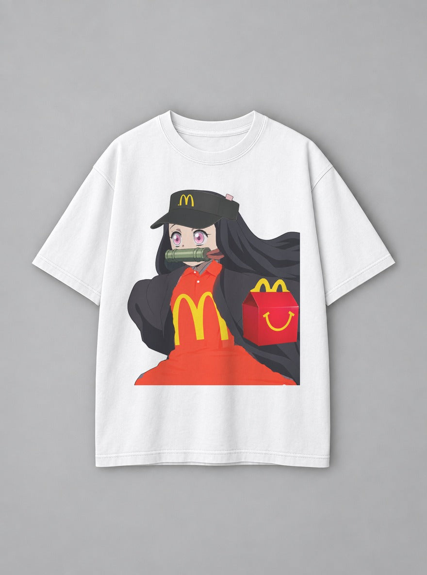 McNezuko – White Tee – mockup | Demon Slayer