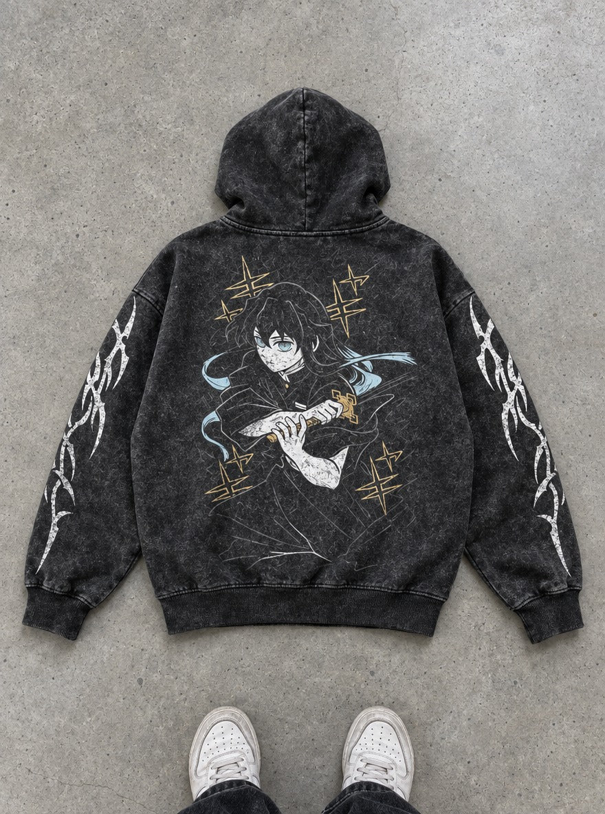 Muichiro Blade – Hoodie – flat-lay | Demon Slayer