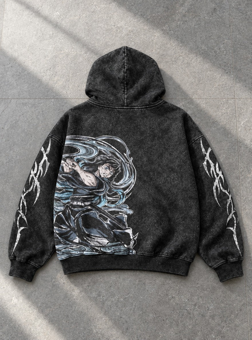 Muichiro Mist – Hoodie – flat-lay | Demon Slayer
