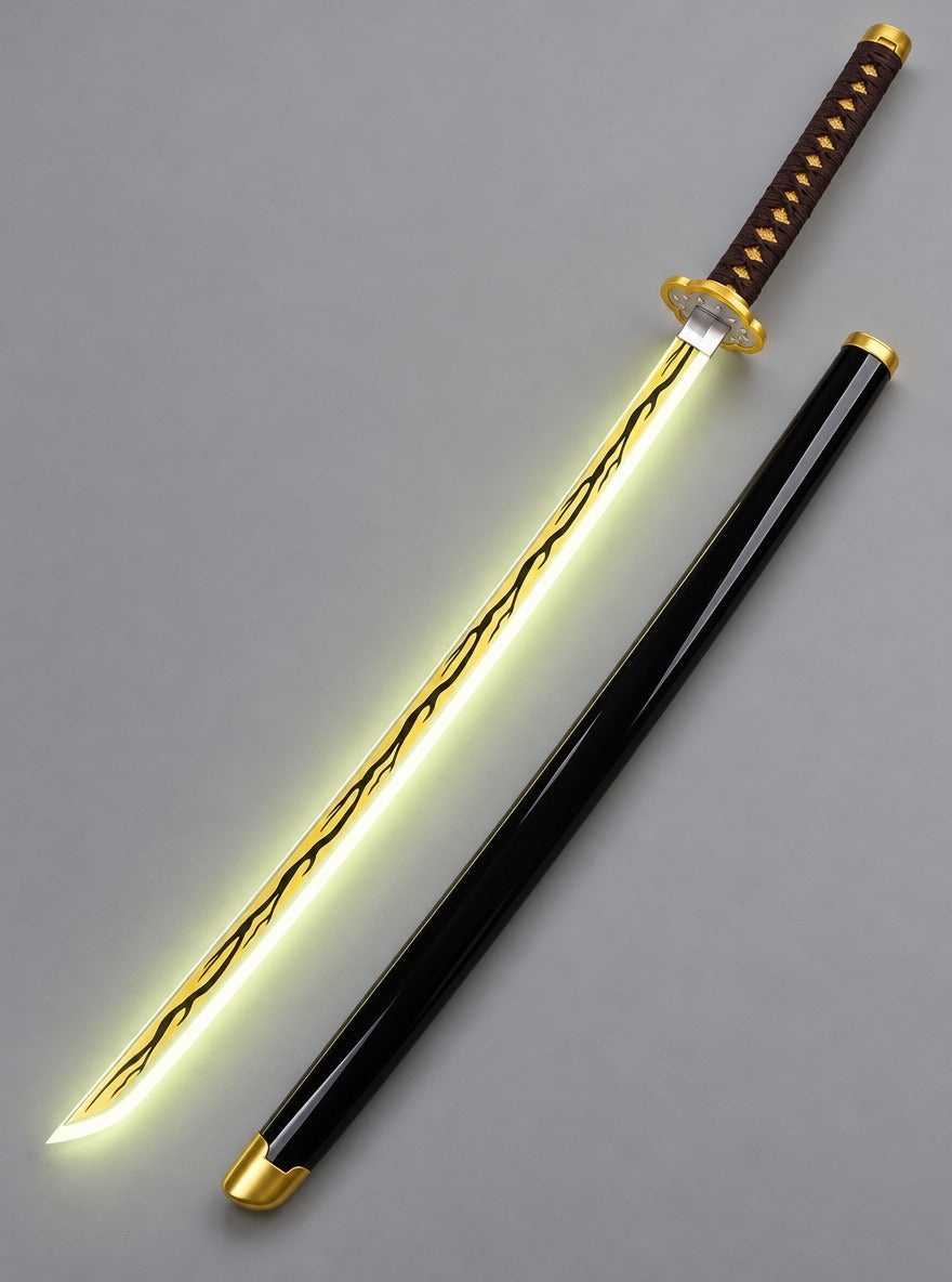 Nichirin LED Light-Up Katana – Kaigaku – with scabbard | Demon Slayer