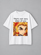 Not Very Umai – White Tee – mockup | Demon Slayer