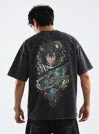 Obanai Serpent – Black T-Shirt – model shot | Demon Slayer