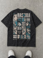Pillar Mosaic – Black T-Shirt – flat-lay | Demon Slayer
