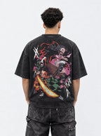 Tanjiro & Nezuko – Black T-Shirt – model shot | Demon Slayer