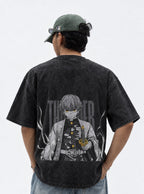 Zenitsu Awakened – Black T-Shirt – model shot | Demon Slayer