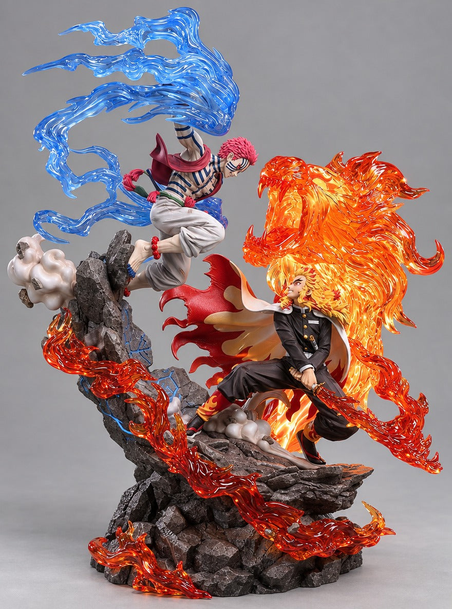 Rengoku vs Akaza Diorama Figure – right side view | Demon Slayer