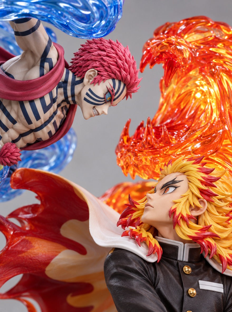 Rengoku vs Akaza Diorama Figure – close-up | Demon Slayer