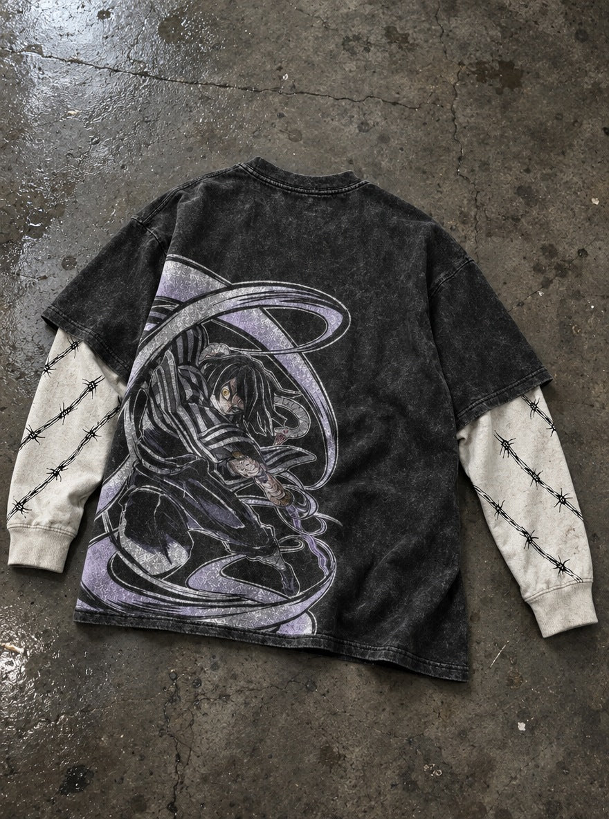 Serpent Hashira – Double Sleeves – flat-lay | Demon Slayer