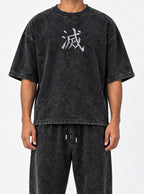 Slayer Mark – Black T-Shirt – model shot | Demon Slayer