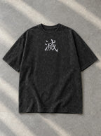 Slayer Mark – Black T-Shirt – flat-lay | Demon Slayer
