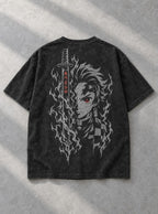 Tanjiro Blade – Black T-Shirt – flat-lay | Demon Slayer