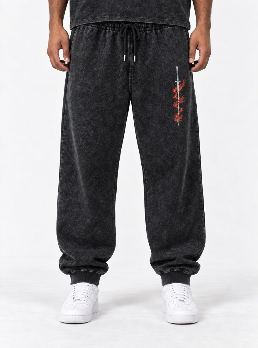 Tanjiro Logo Joggers – Tanjiro Logo Joggers – model shot | Demon Slayer