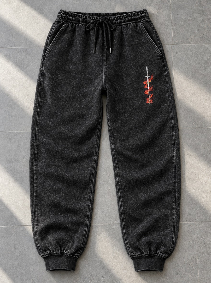 Tanjiro Logo Joggers – Tanjiro Logo Joggers – flat-lay | Demon Slayer