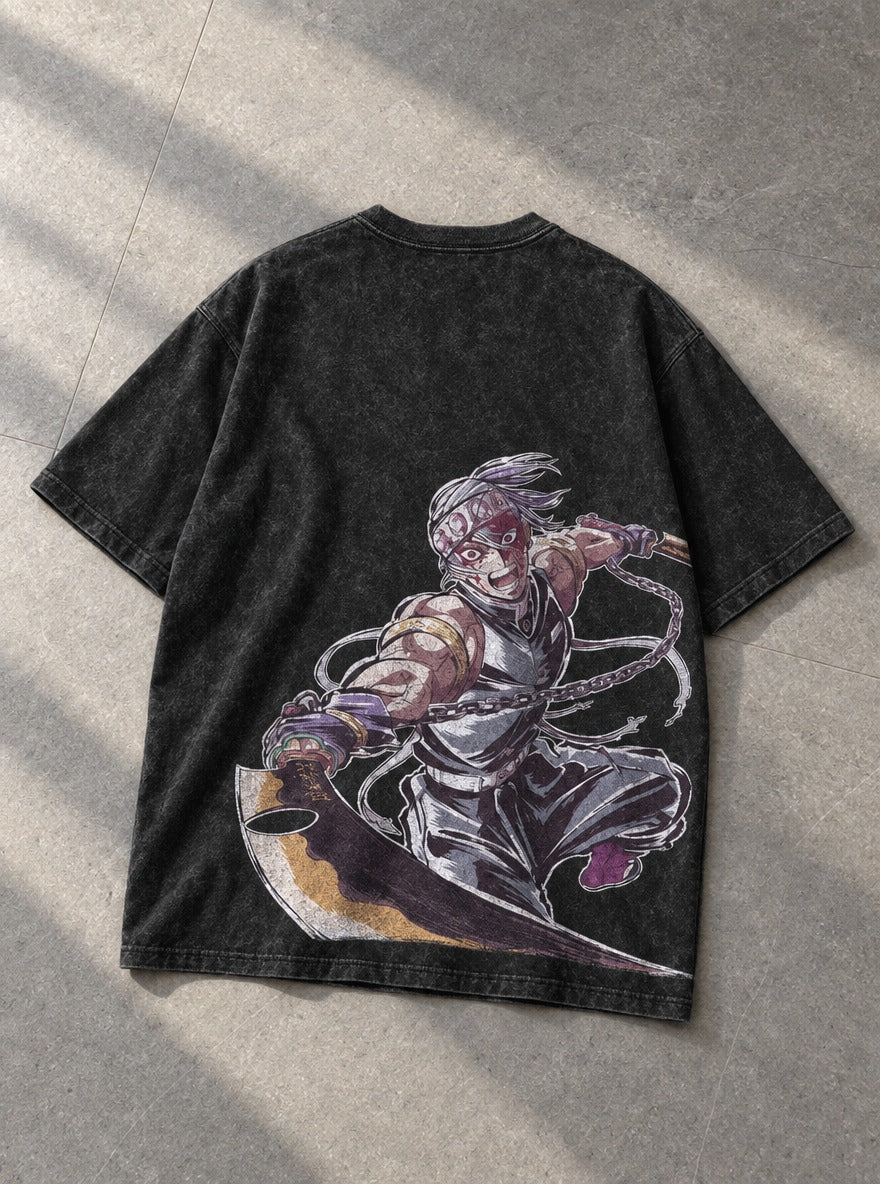 Tengen Flash – Black T-Shirt – flat-lay | Demon Slayer