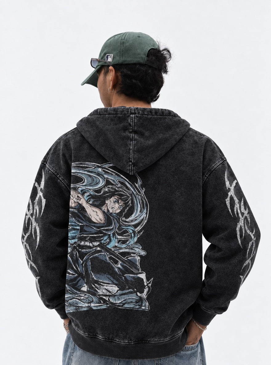 Muichiro Mist – Hoodie – model shot | Demon Slayer