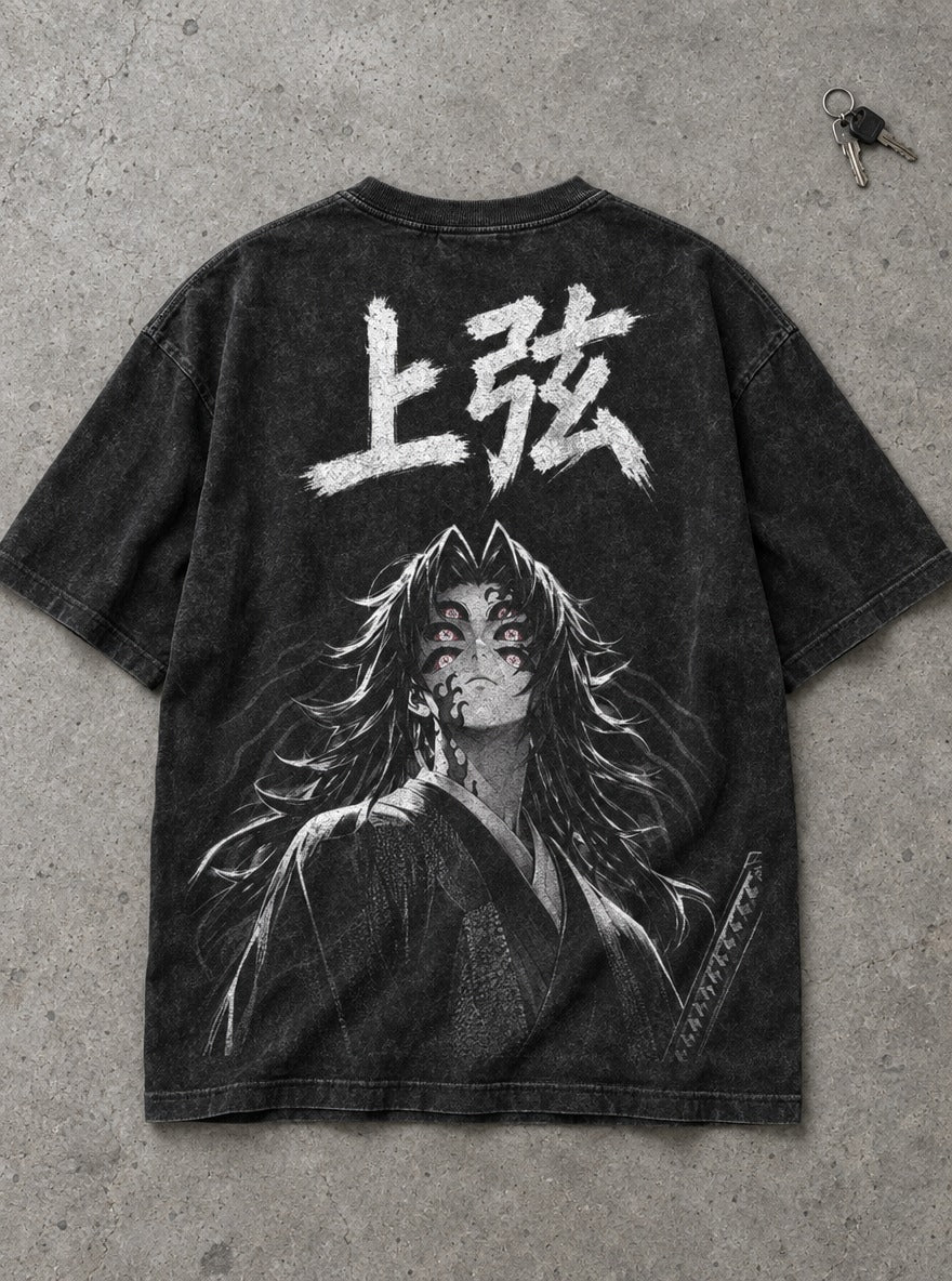 Upper Rank One – Black T-Shirt – flat-lay | Demon Slayer