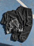 Upper Ranks Tee & Joggers Combo – Doma Smile – flat-lay | Demon Slayer