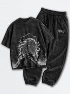 Upper Ranks Tee & Joggers Combo – Doma Smile – mockup | Demon Slayer