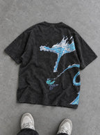 Water Dragon – Black T-Shirt – flat-lay | Demon Slayer