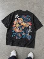 Zenitsu Lightning – Black T-Shirt – flat-lay | Demon Slayer