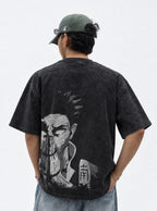 Gyomei Tears – Black T-Shirt – model shot | Demon Slayer