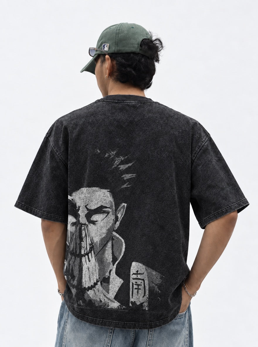 Gyomei Tears – Black T-Shirt – model shot | Demon Slayer