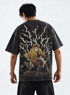 Zenitsu Thunder – Black T-Shirt – model shot | Demon Slayer