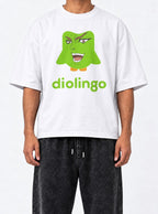 Dio Lingo – White Tee – model shot | Meme Tees