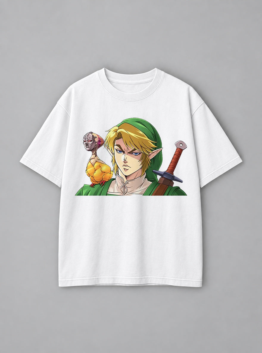 Dio Link – White Tee – mockup | Meme Tees