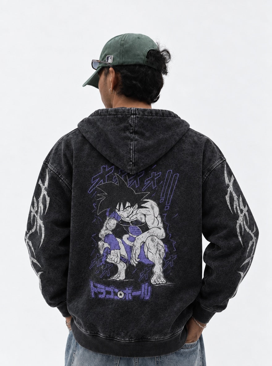 Saiyan Armor Goku – Hoodie – model shot | Dragon Ball