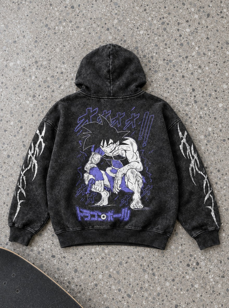 Saiyan Armor Goku – Hoodie – flat-lay | Dragon Ball