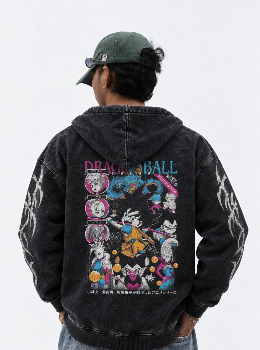 Mini Goku Crew – Hoodie – model shot | Dragon Ball